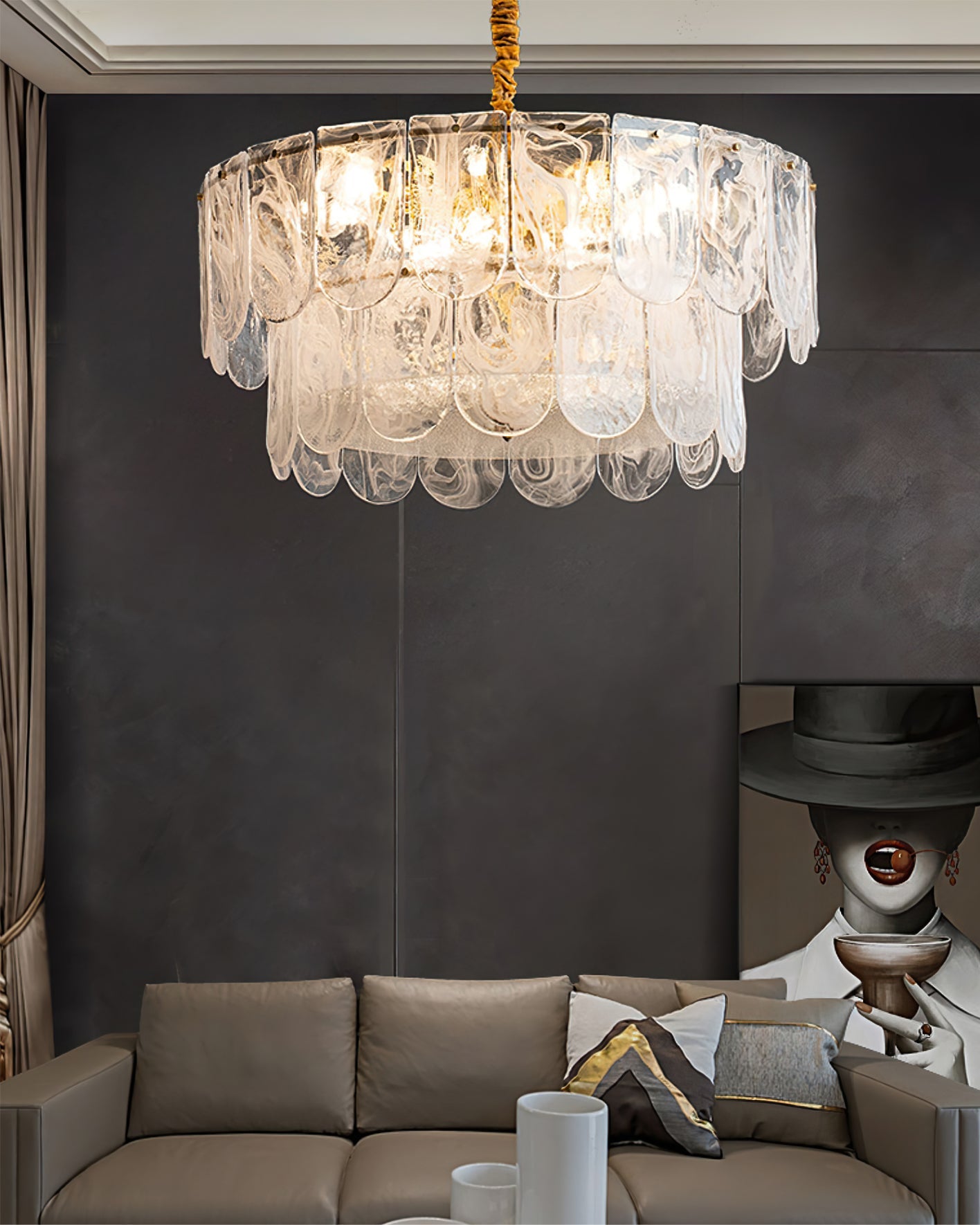 WHITMORE VINTAGE BRASS LUMINAIRE