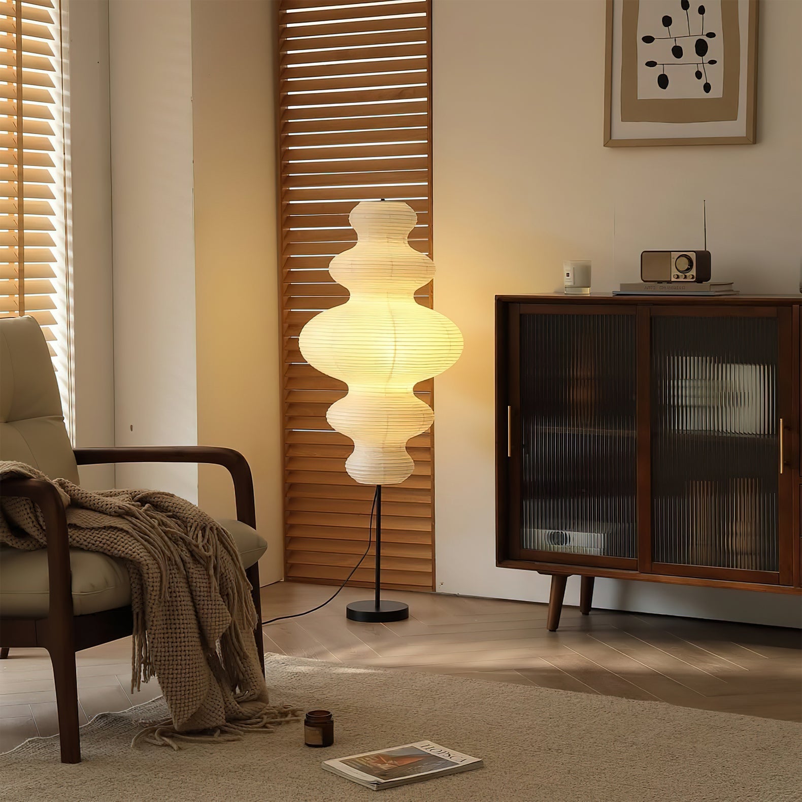 Whitmore Luminescent Origami Floor Light