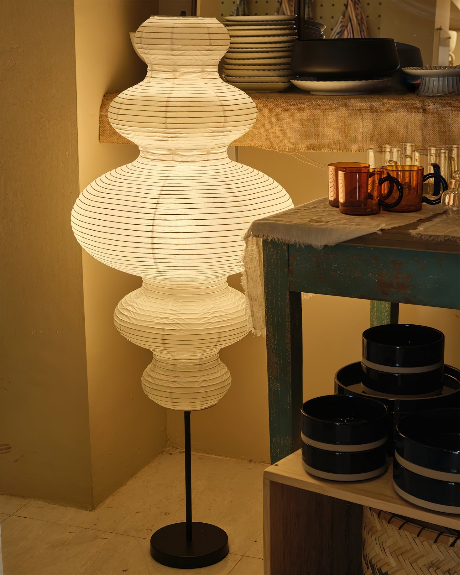 Whitmore Luminescent Origami Floor Light
