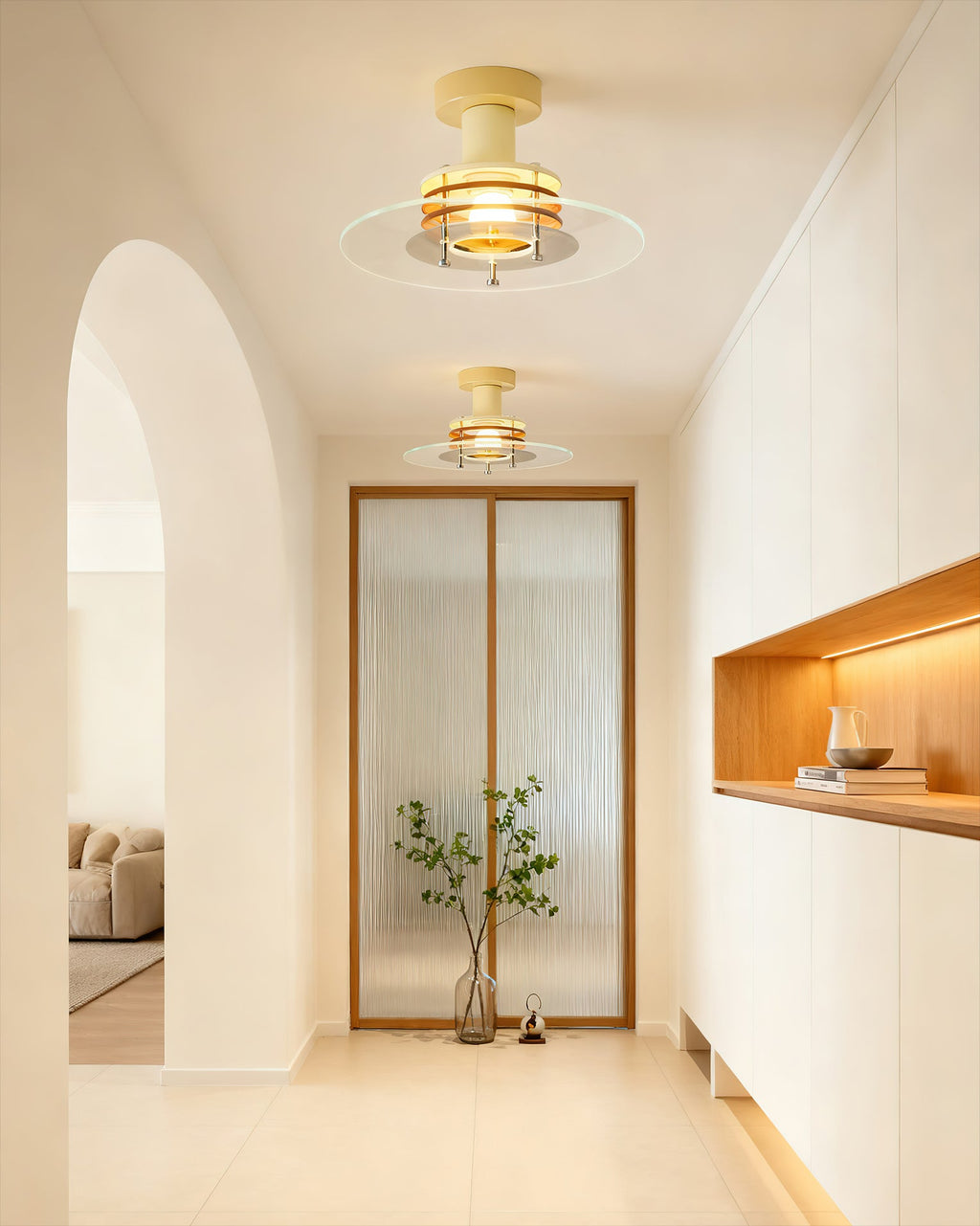 WHITBY ROUNDED GLASS HANGING LANTERN
