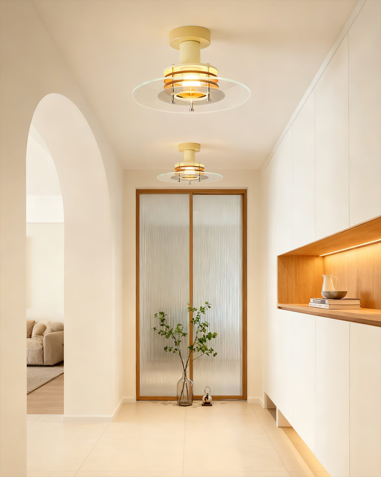 WHITBY ROUNDED GLASS HANGING LANTERN