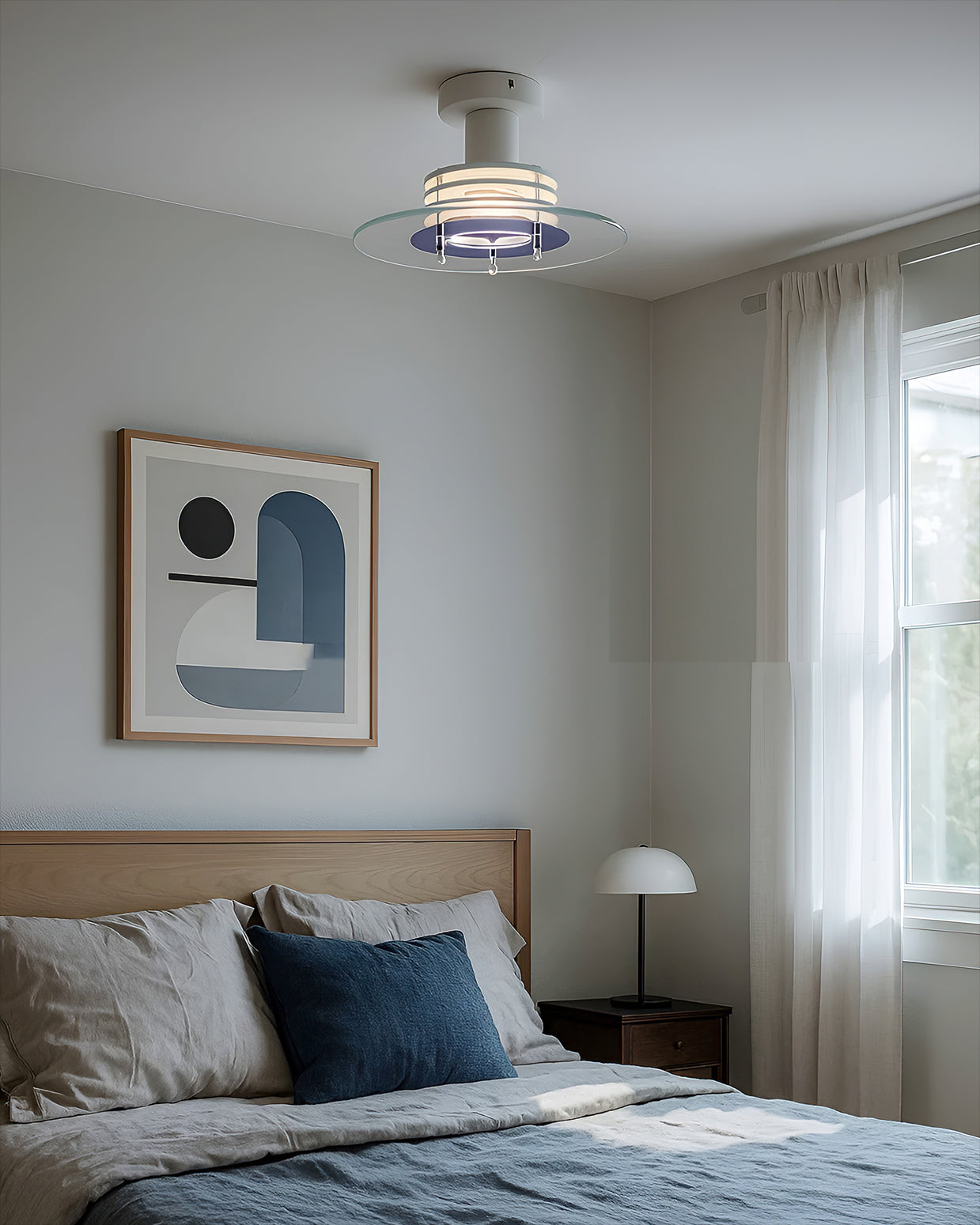WHITBY ROUNDED GLASS HANGING LANTERN