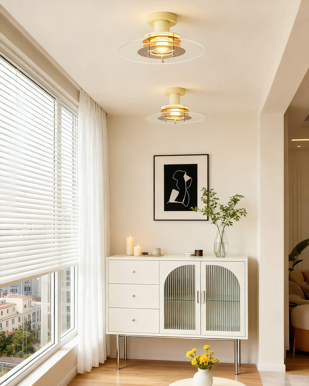 WHITBY ROUNDED GLASS HANGING LANTERN