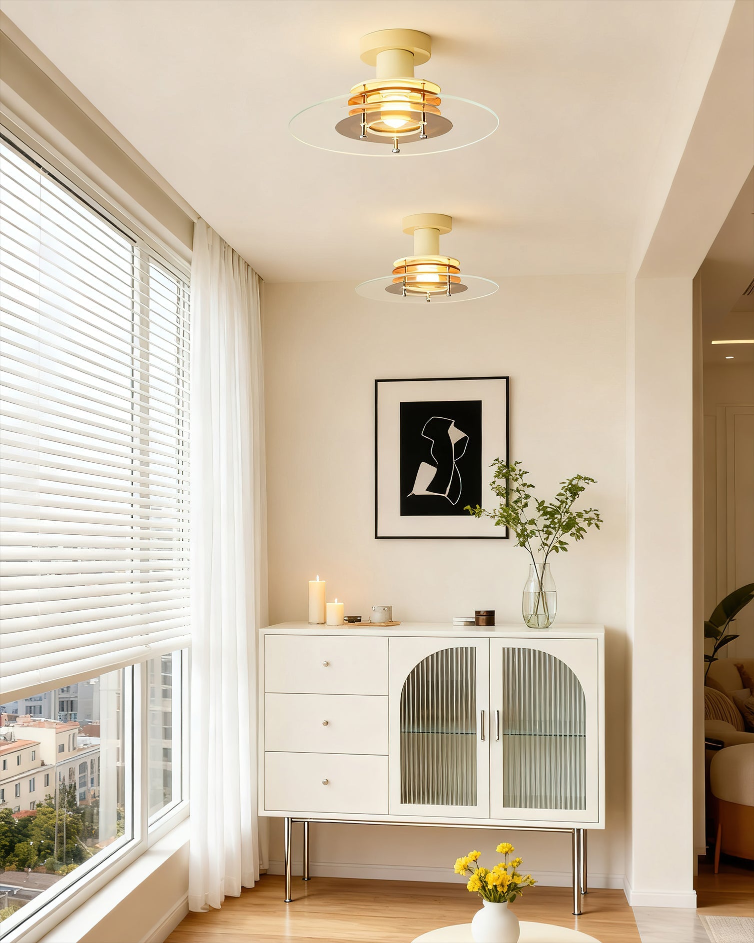 WHITBY ROUNDED GLASS HANGING LANTERN