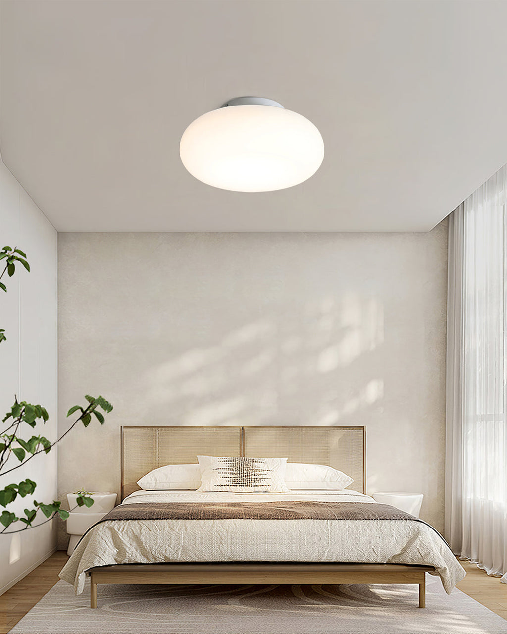 CHARLESTON WOVEN RATTAN CEILING LIGHT