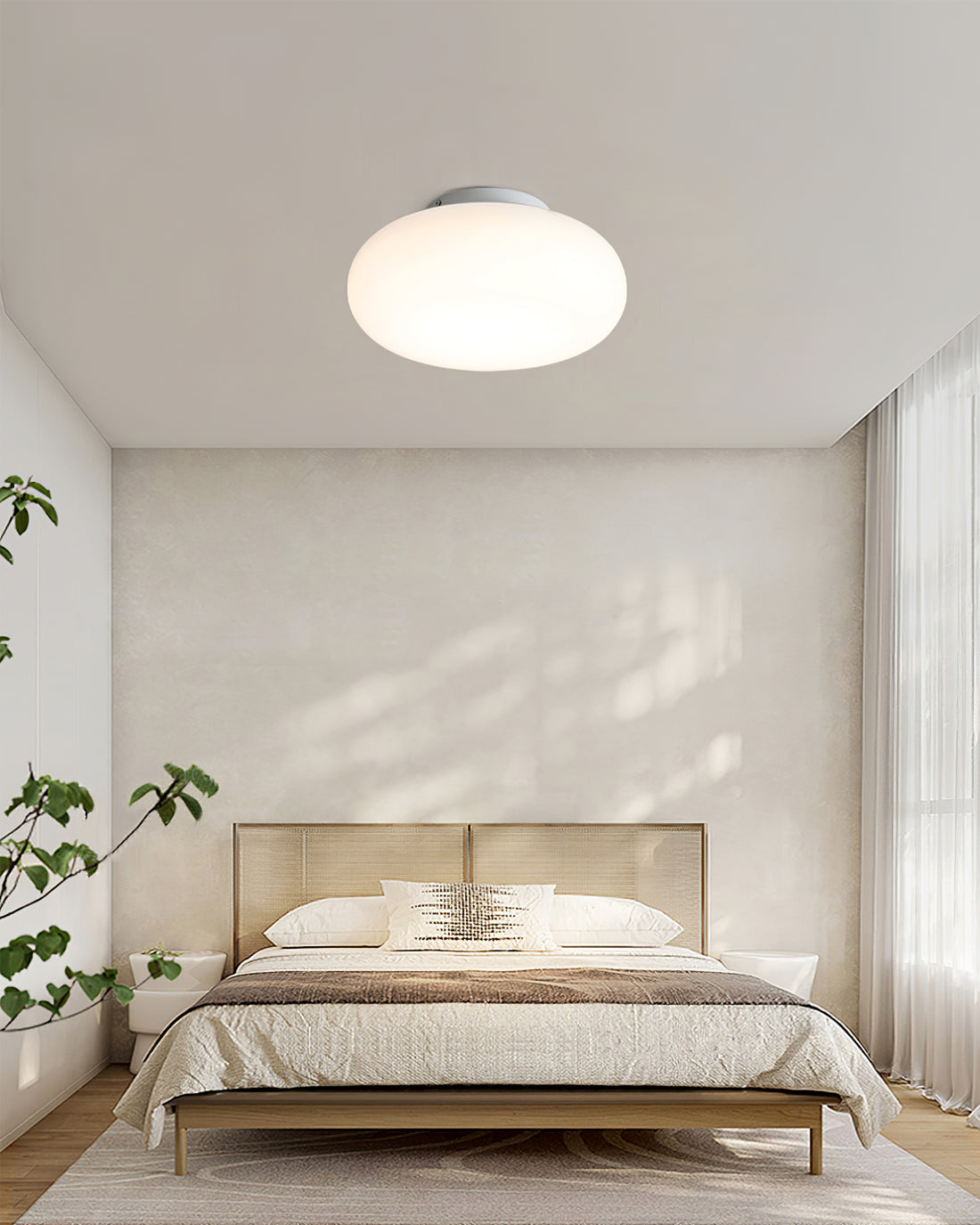 CHARLESTON WOVEN RATTAN CEILING LIGHT