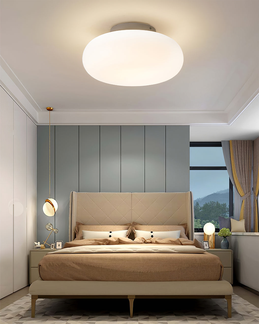 CHARLESTON WOVEN RATTAN CEILING LIGHT