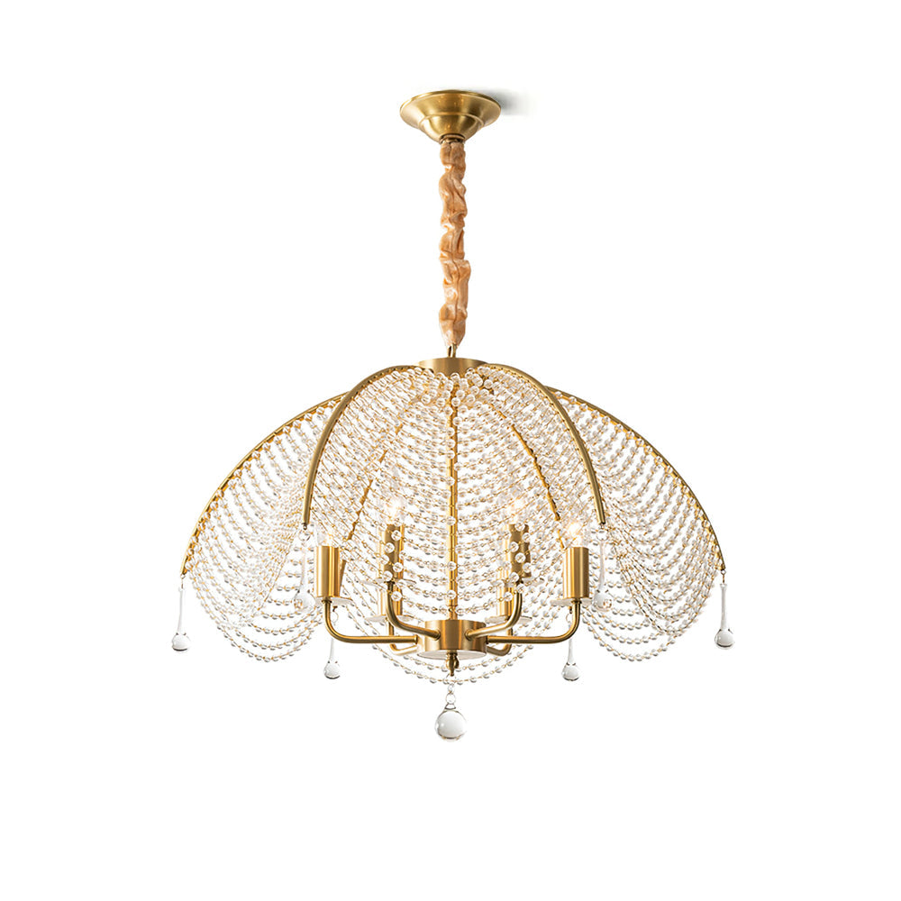 WINTHROP VINTAGE BRASS CANDLELIGHT CHANDELIER