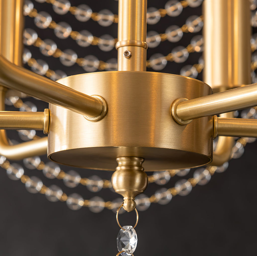 WINTHROP VINTAGE BRASS CANDLELIGHT CHANDELIER
