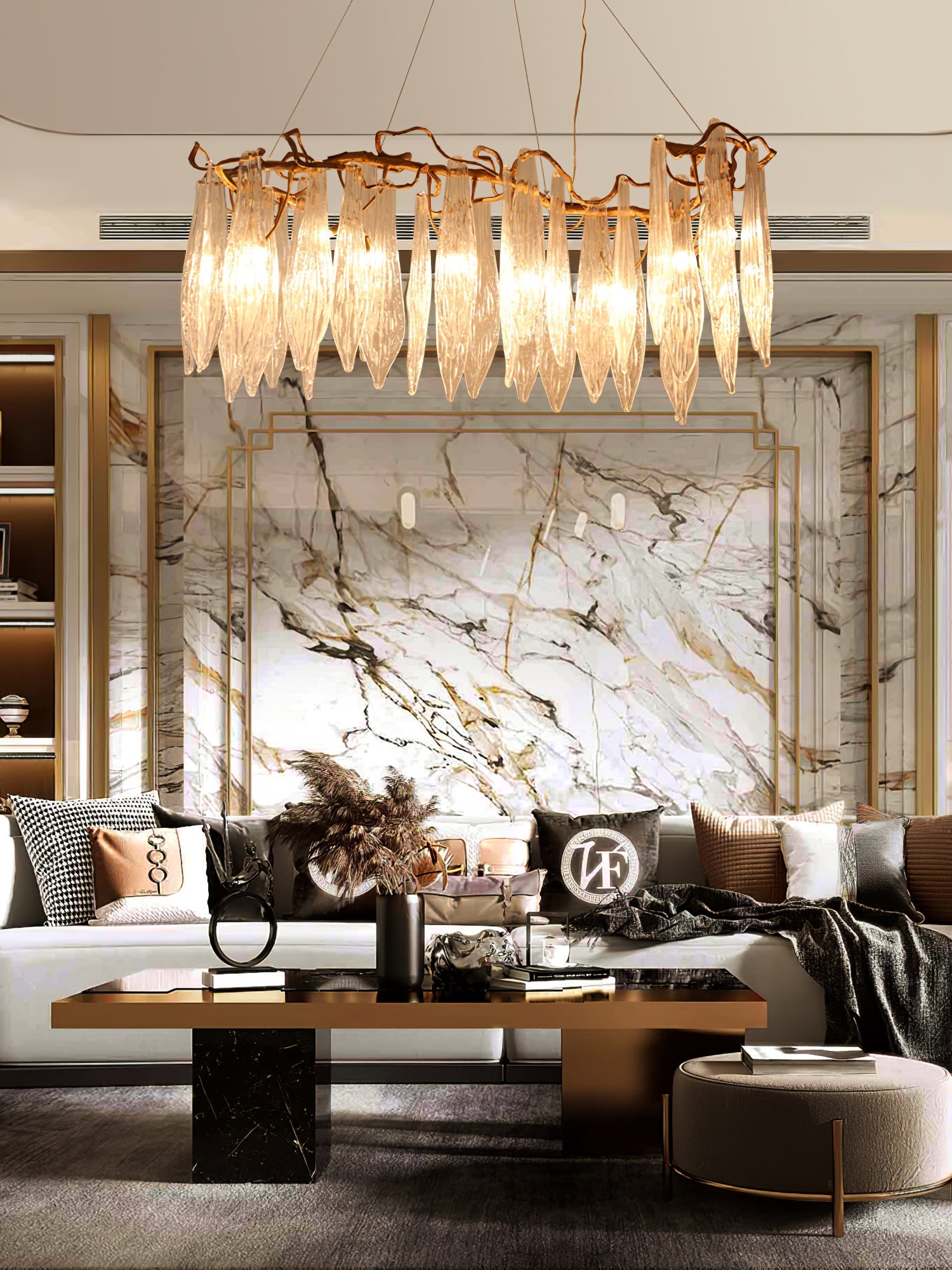 WINDSOR FALLS CRYSTAL CEILING LIGHT