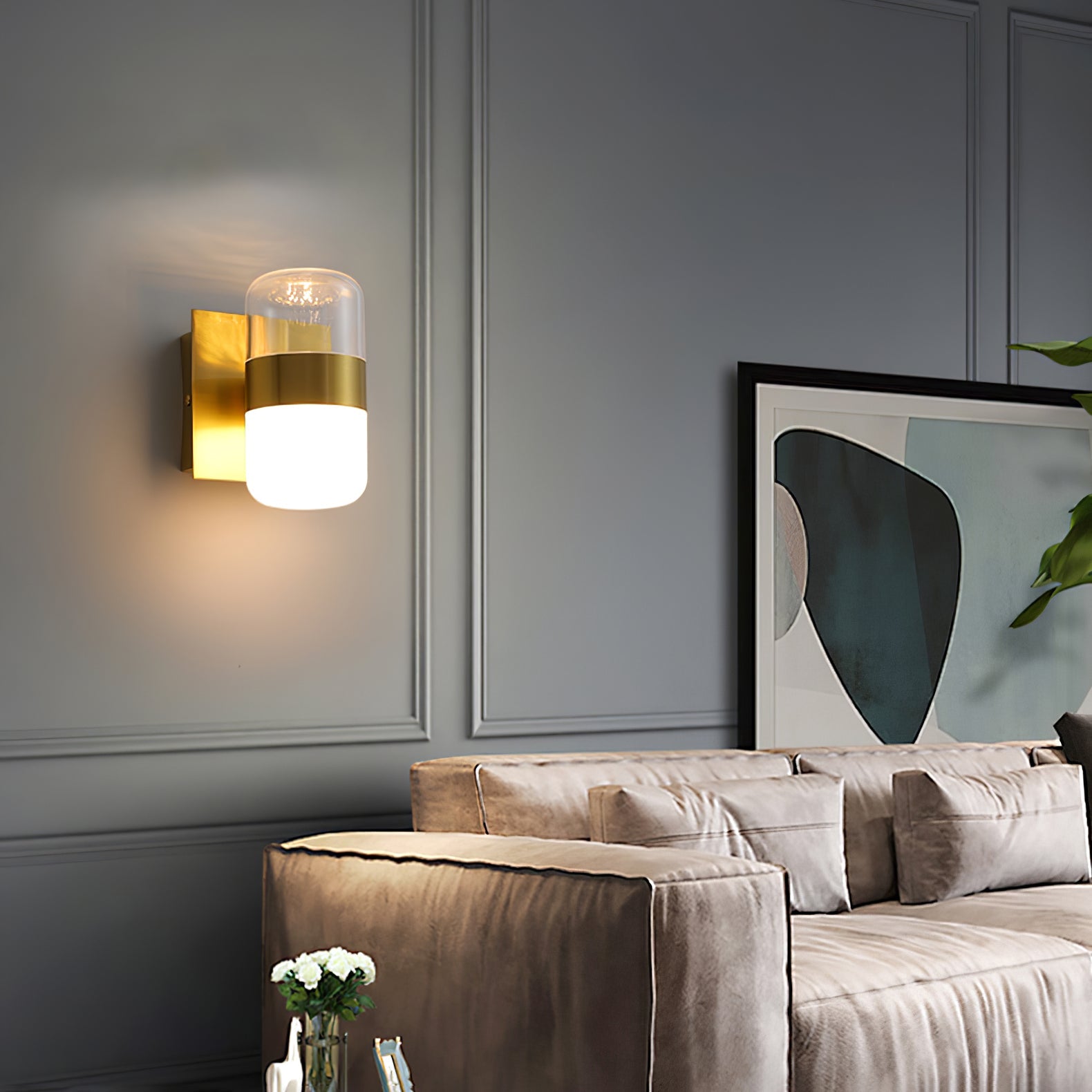 FENWICK VINTAGE BRASS WALL SCONCE