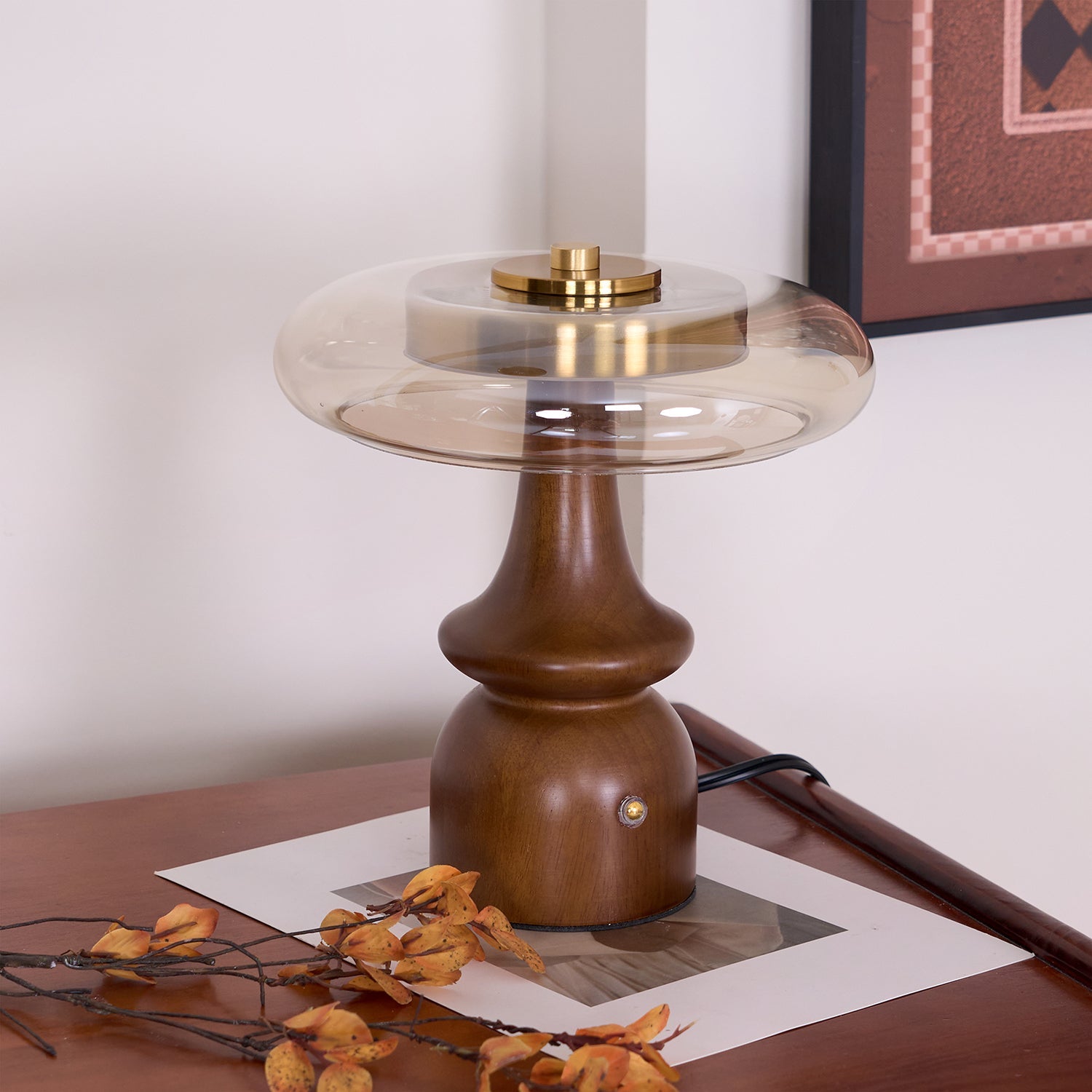 WINTHROP MID-CENTURY BRASS TABLE LANTERN