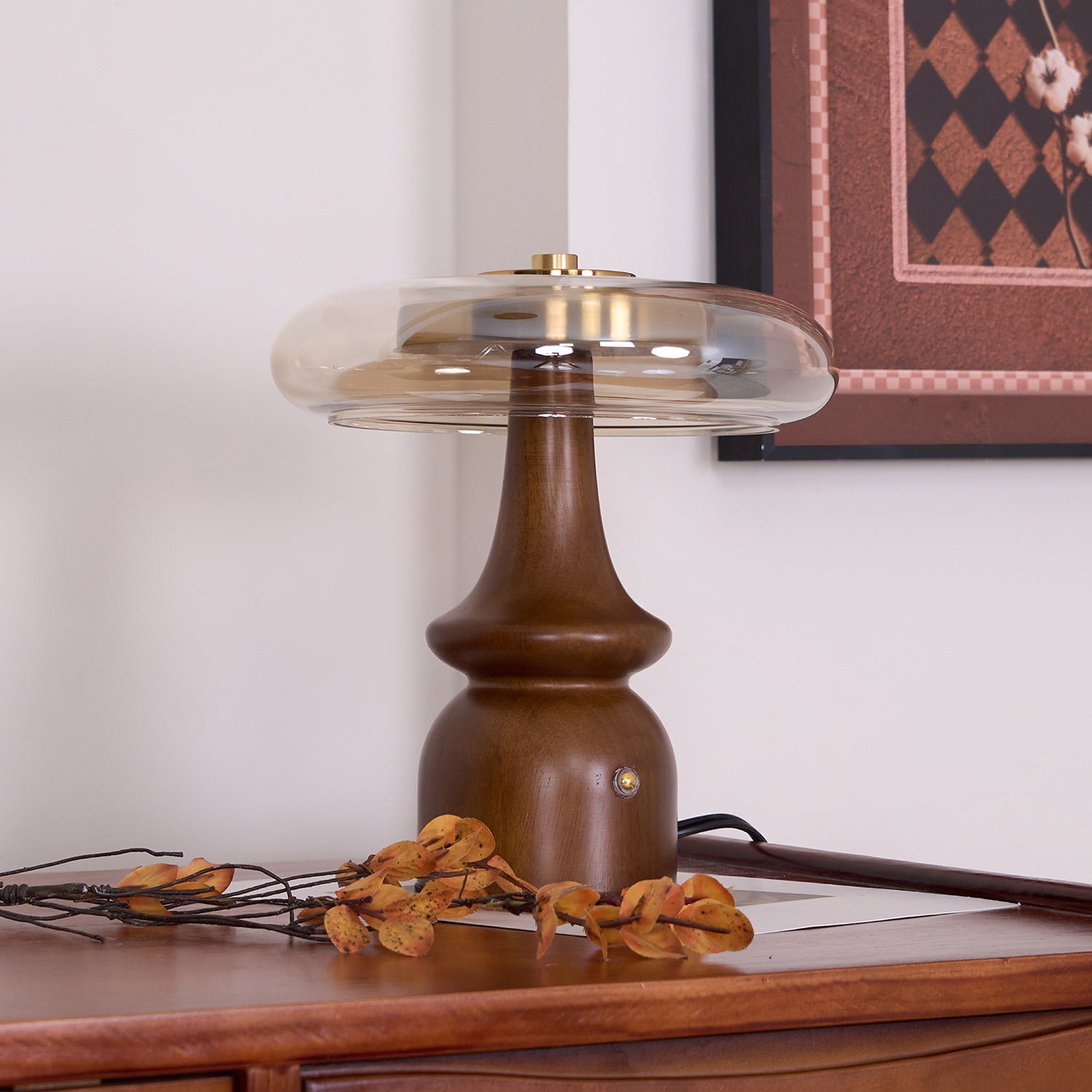 WINTHROP MID-CENTURY BRASS TABLE LANTERN