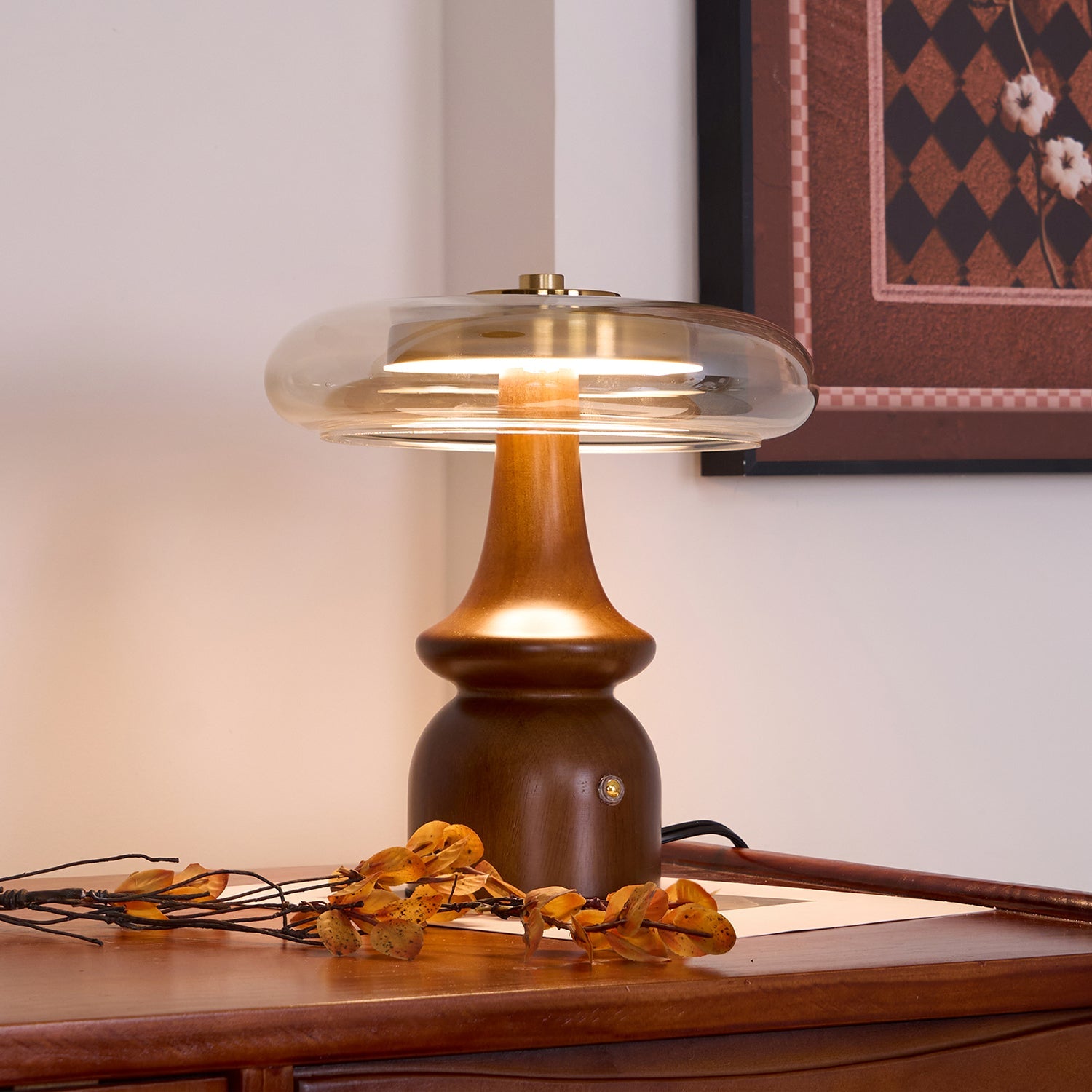 WINTHROP MID-CENTURY BRASS TABLE LANTERN