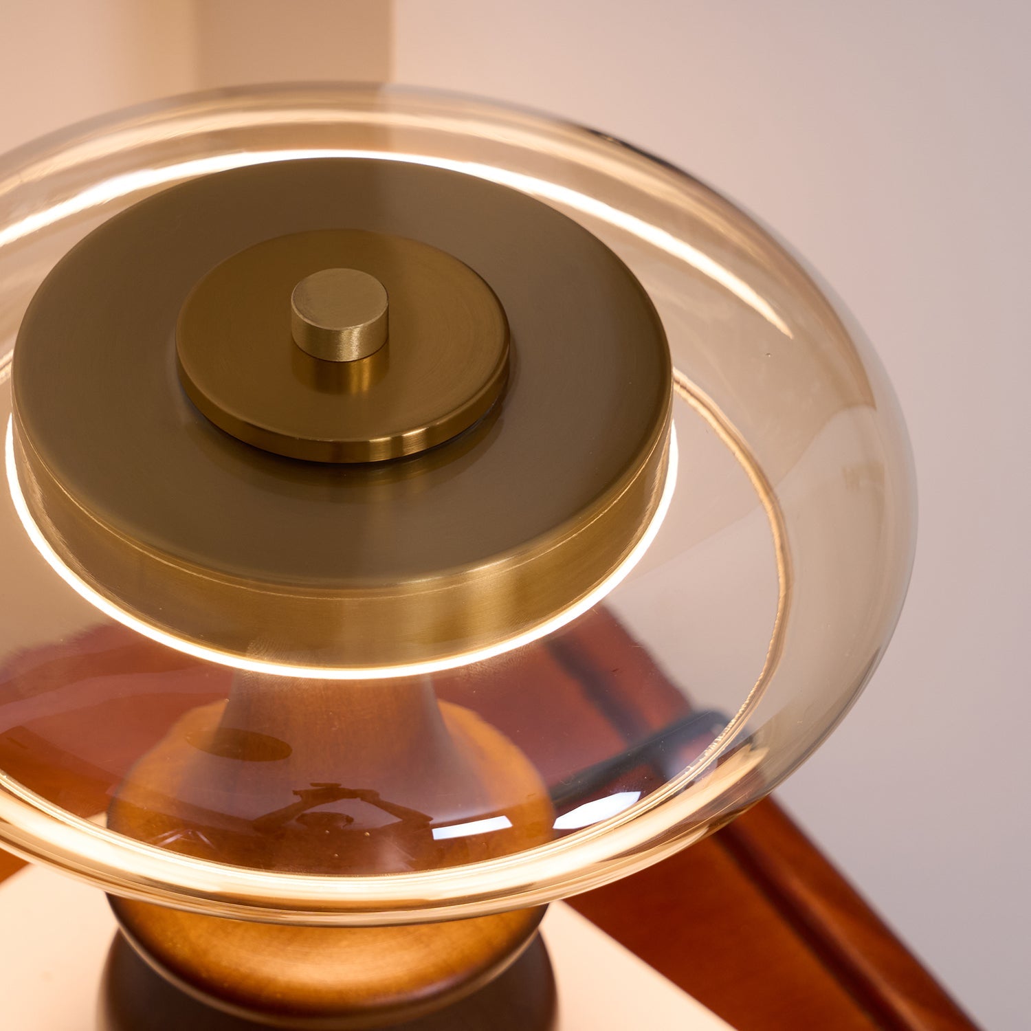 WINTHROP MID-CENTURY BRASS TABLE LANTERN
