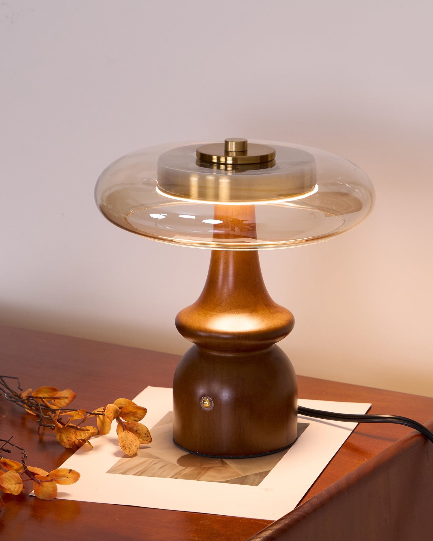 WINTHROP MID-CENTURY BRASS TABLE LANTERN