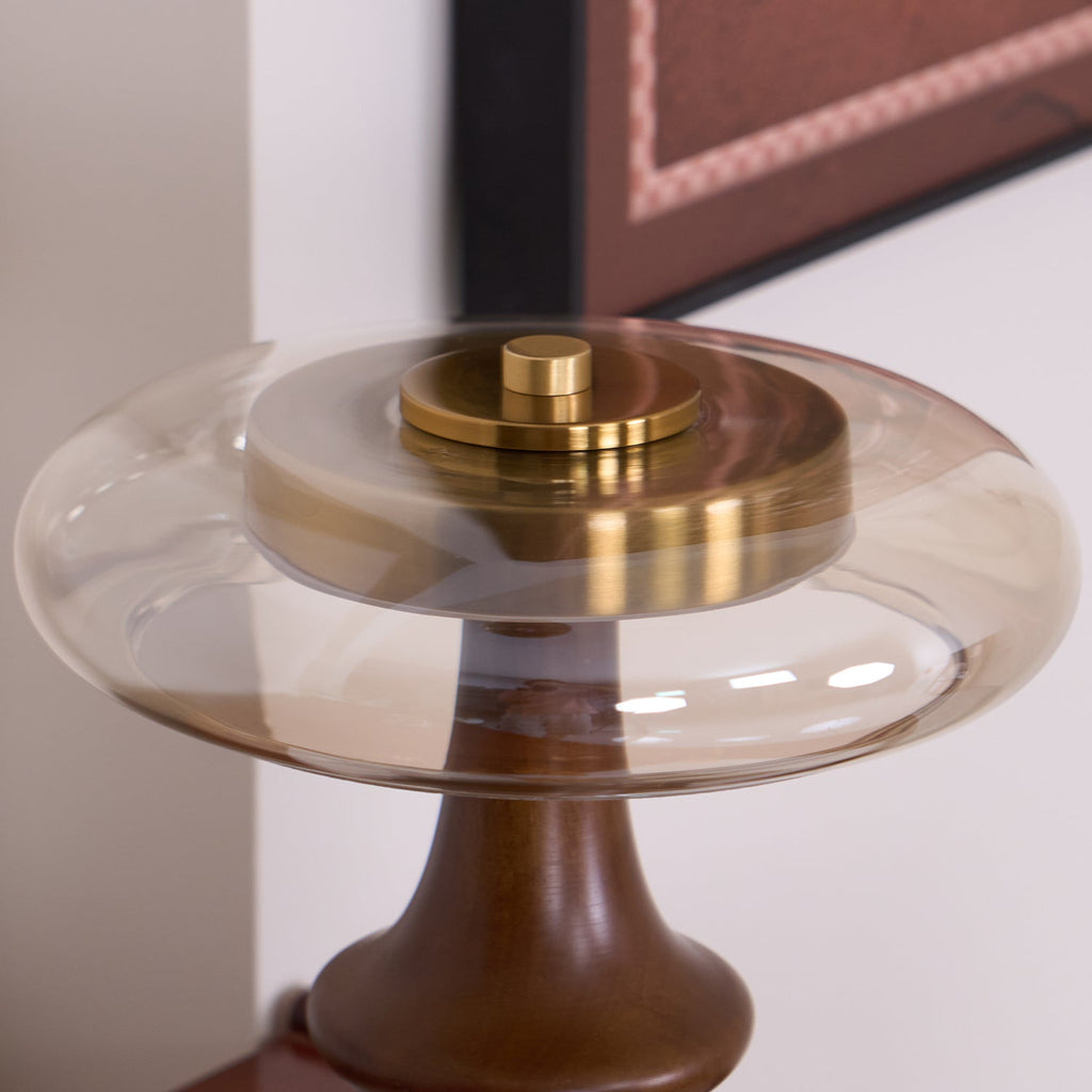 WINTHROP MID-CENTURY BRASS TABLE LANTERN