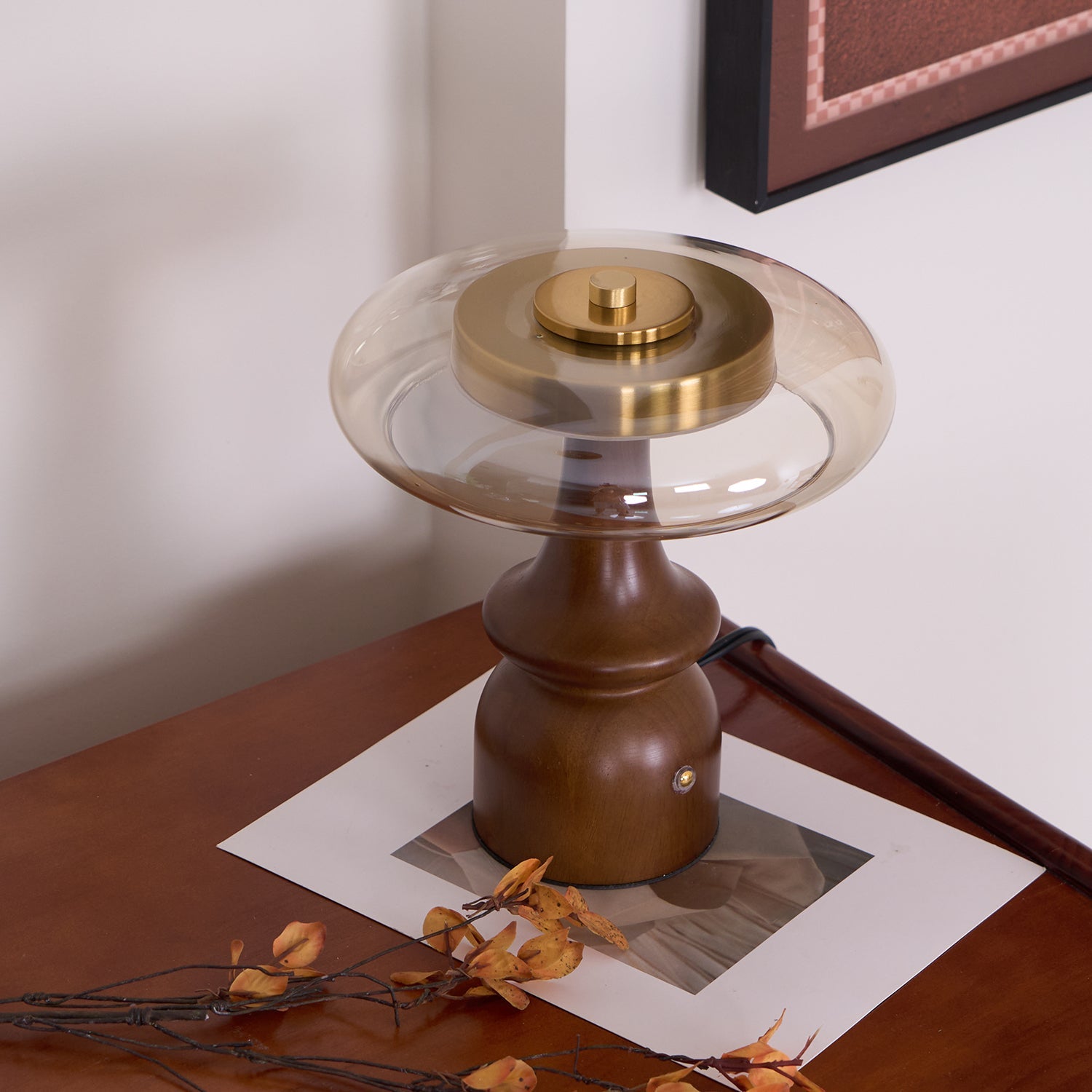 WINTHROP MID-CENTURY BRASS TABLE LANTERN