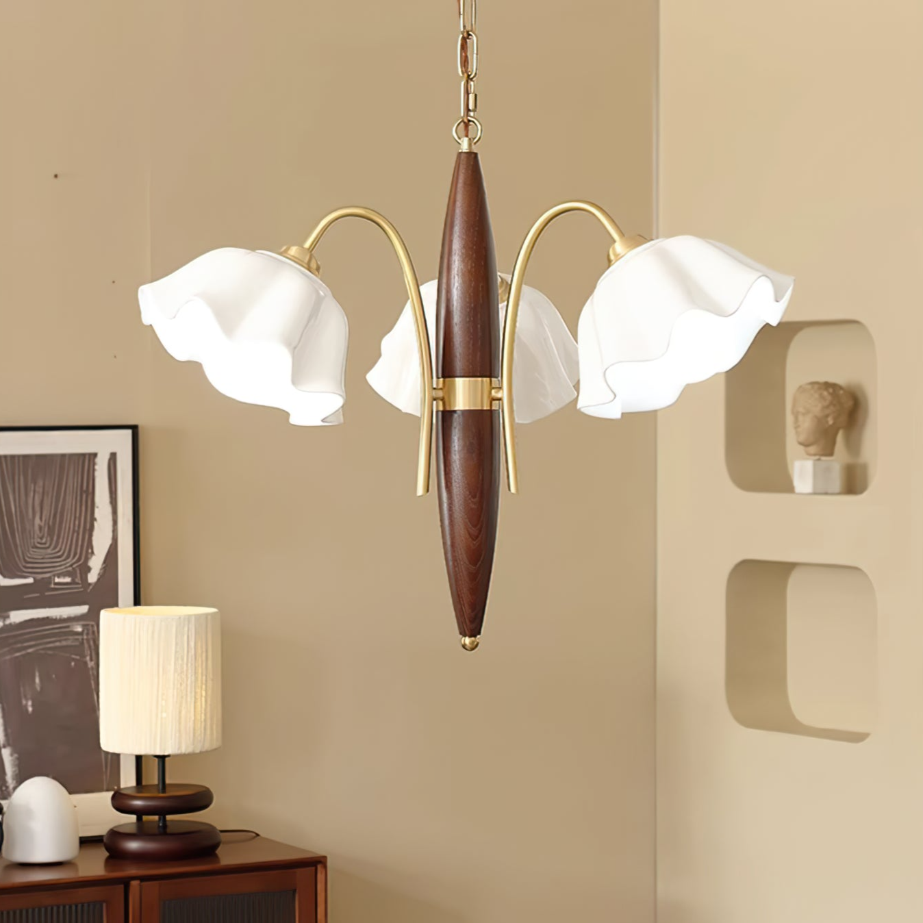 VIOLETTA PORCELAIN BLOOMING LIGHT FIXTURE