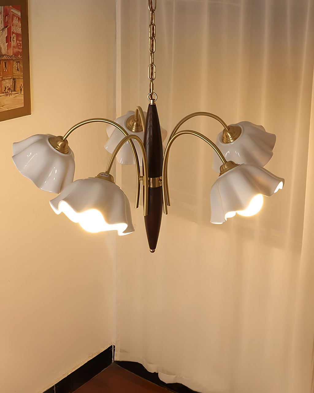 VIOLETTA PORCELAIN BLOOMING LIGHT FIXTURE