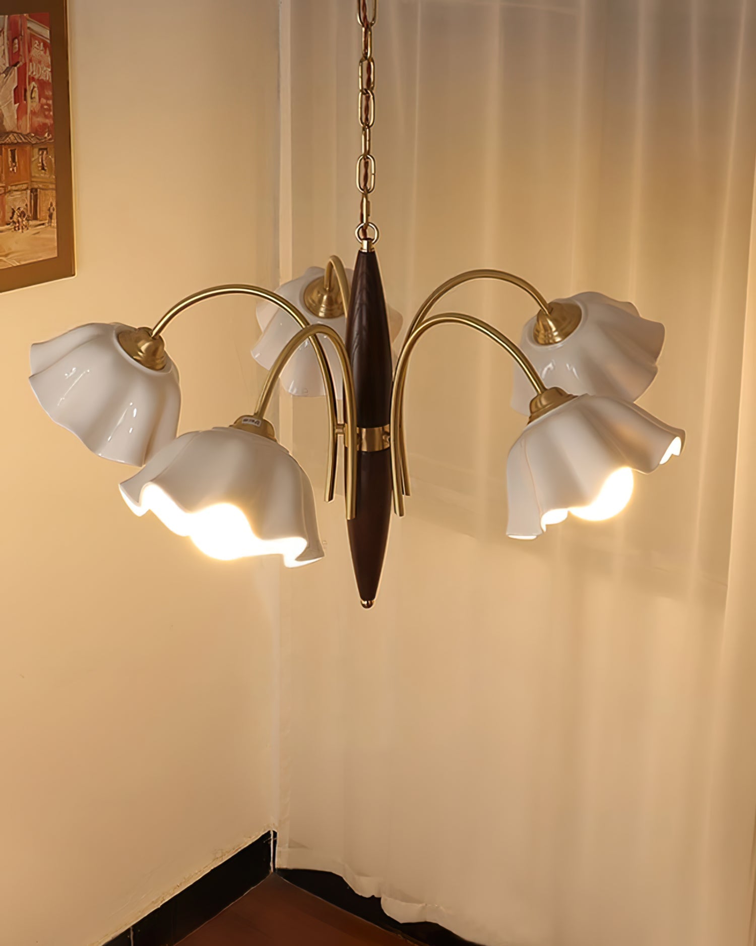 VIOLETTA PORCELAIN BLOOMING LIGHT FIXTURE