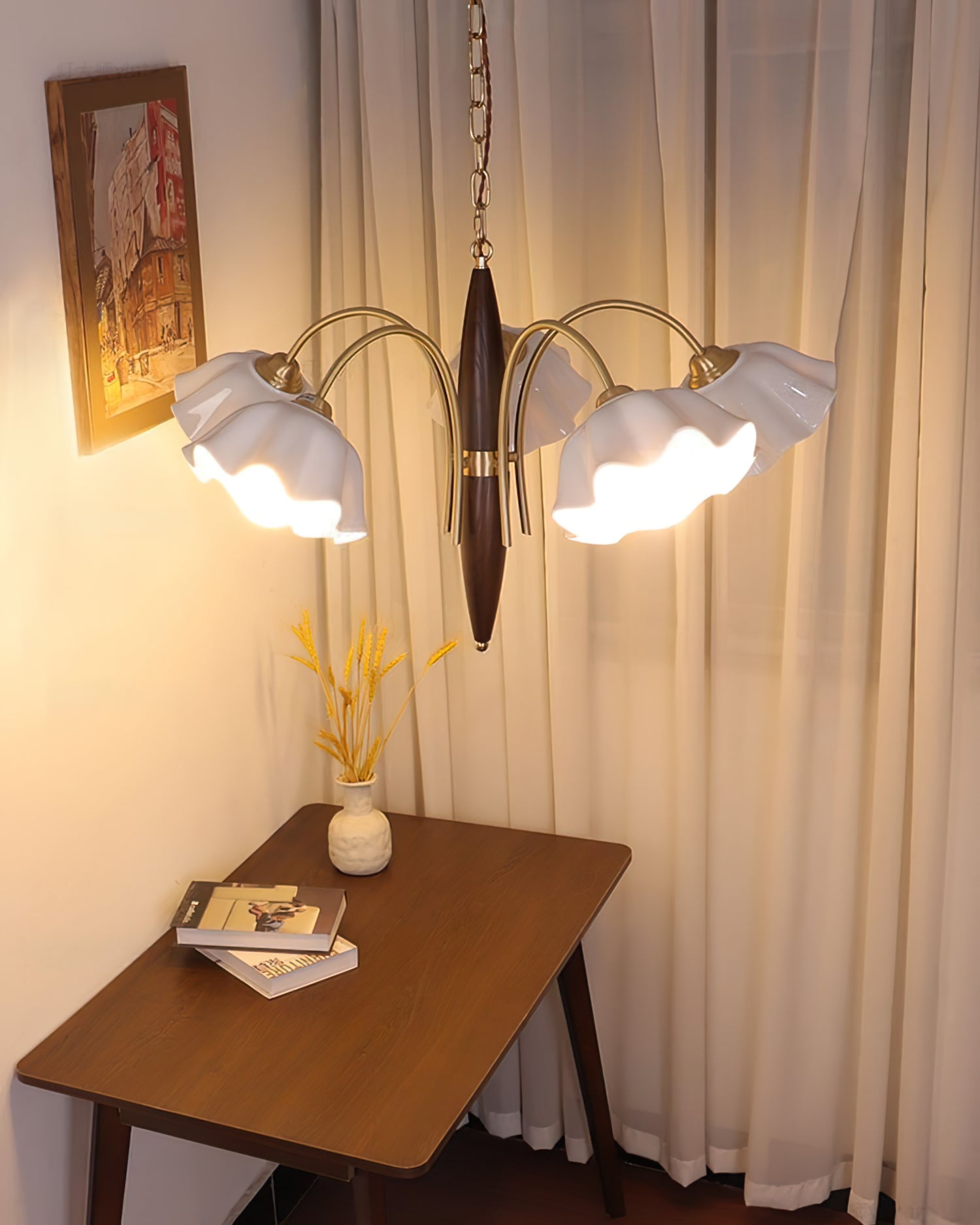 VIOLETTA PORCELAIN BLOOMING LIGHT FIXTURE
