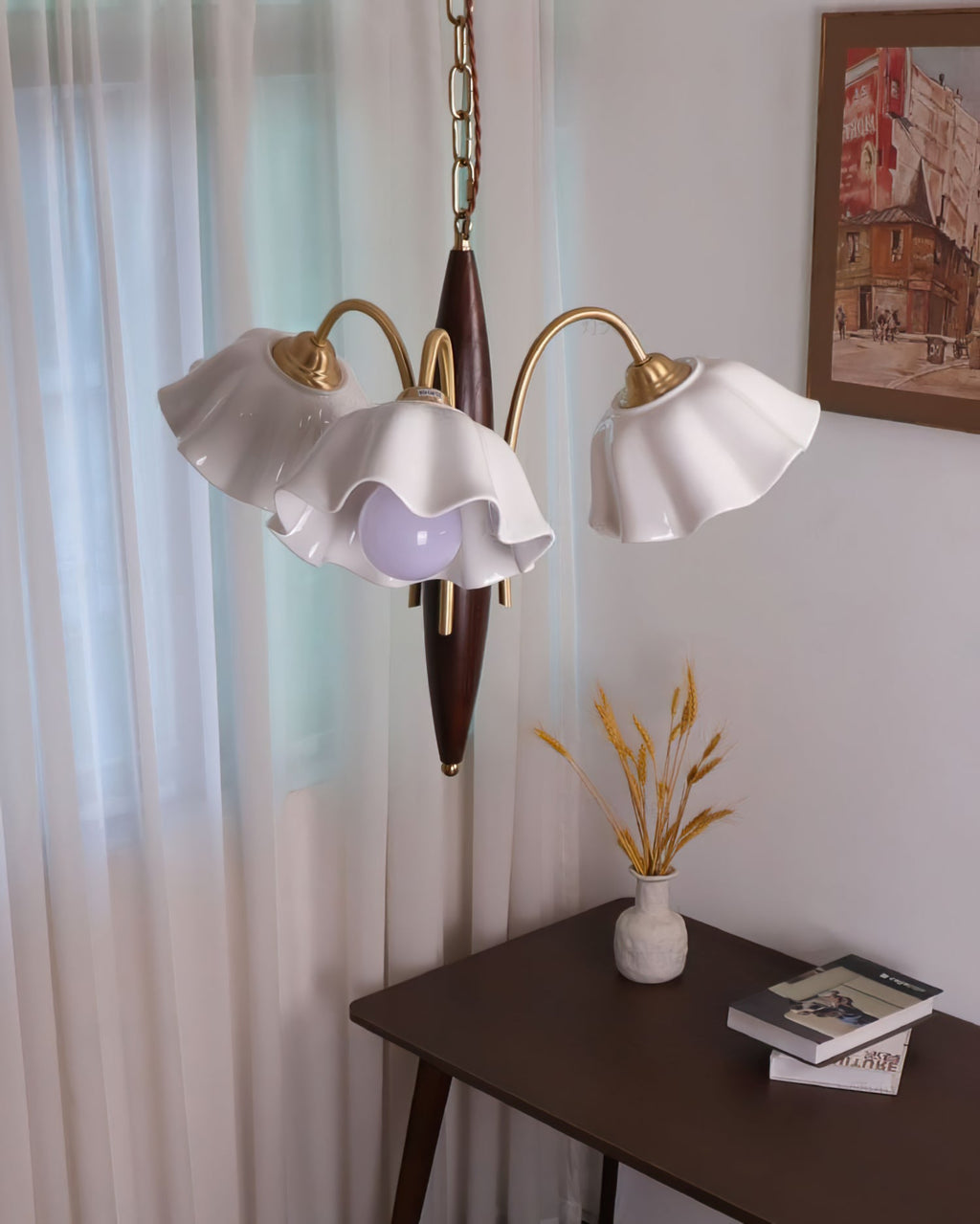 VIOLETTA PORCELAIN BLOOMING LIGHT FIXTURE