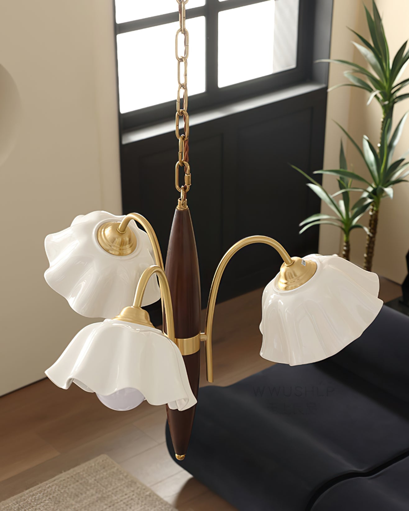 VIOLETTA PORCELAIN BLOOMING LIGHT FIXTURE