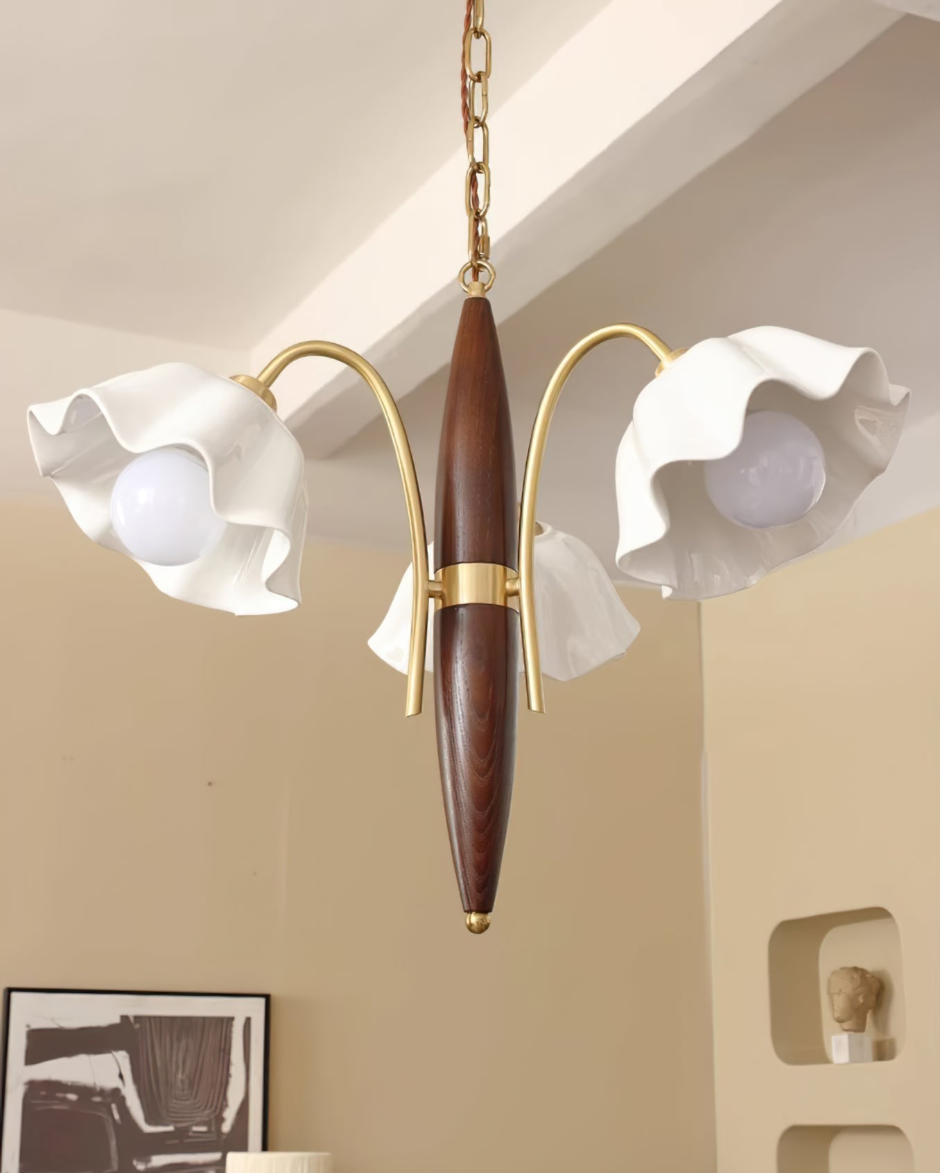 VIOLETTA PORCELAIN BLOOMING LIGHT FIXTURE