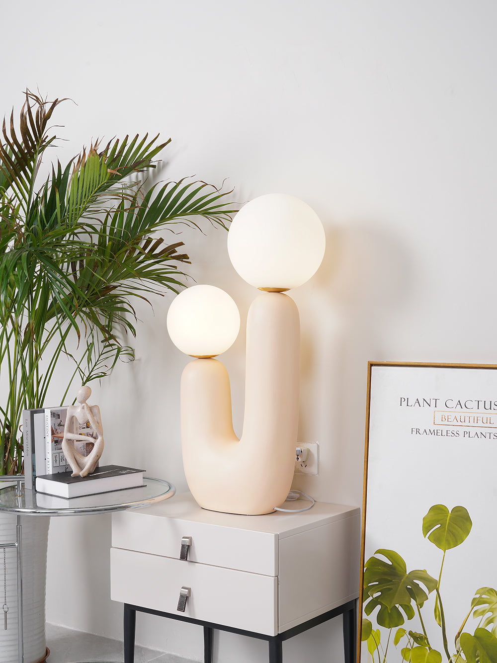 WINTHROP PORCELAIN GLOWING TABLE LANTERN