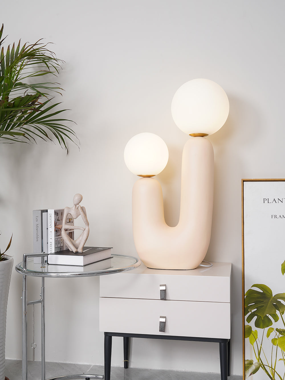 WINTHROP PORCELAIN GLOWING TABLE LANTERN