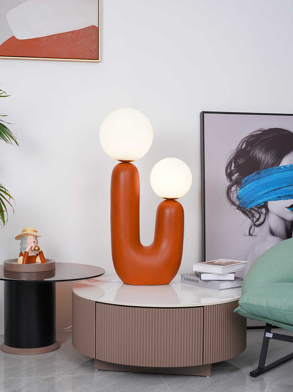 WINTHROP PORCELAIN GLOWING TABLE LANTERN