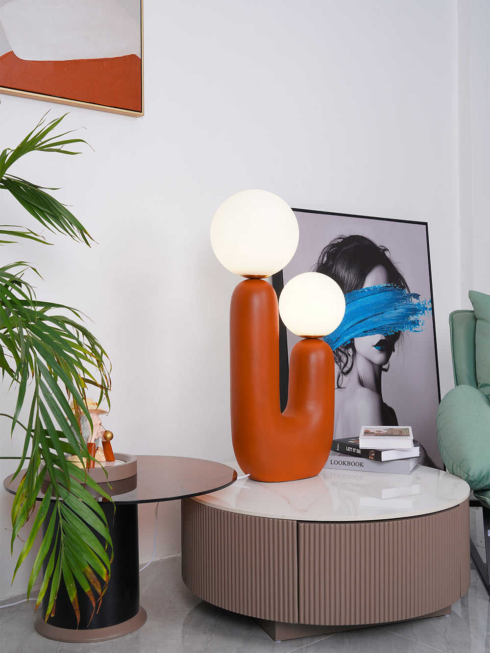 WINTHROP PORCELAIN GLOWING TABLE LANTERN