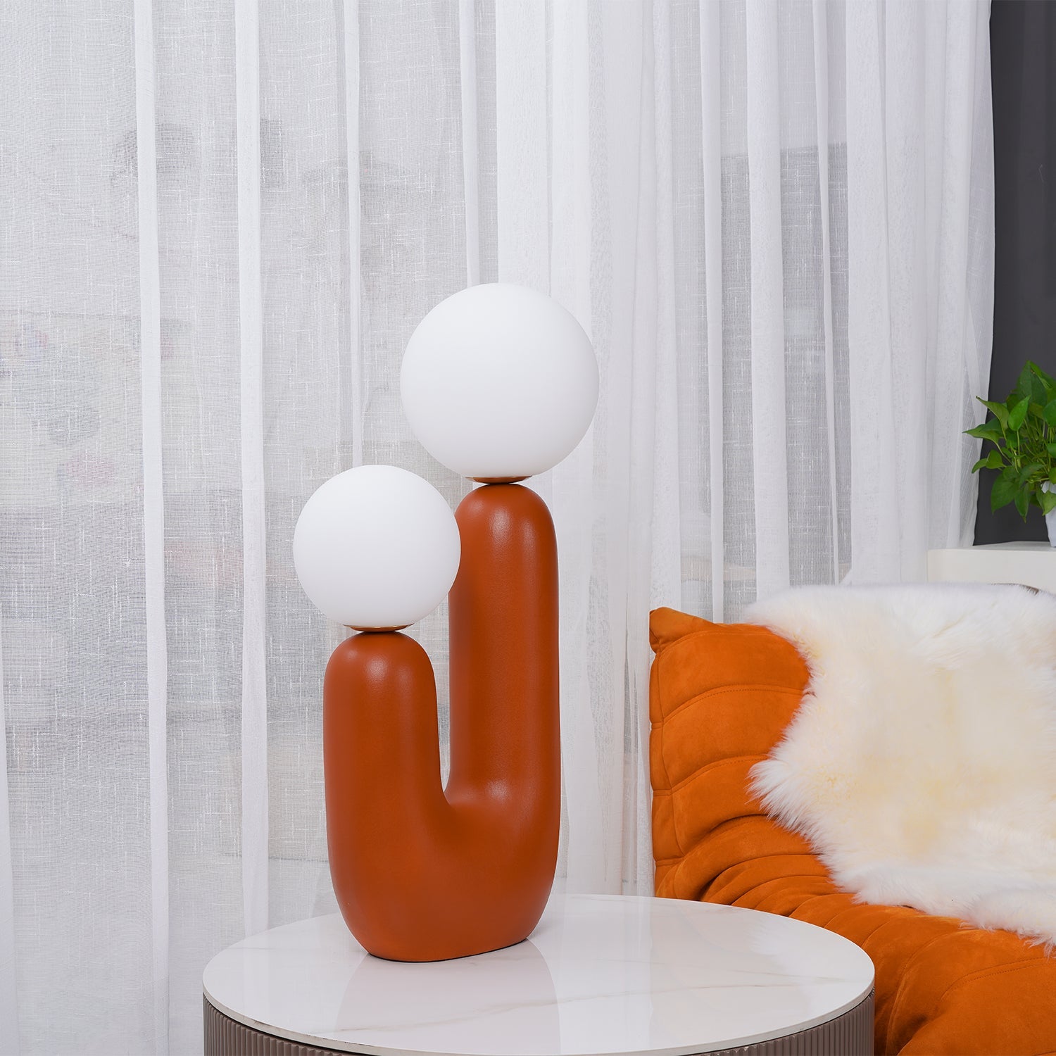 WINTHROP PORCELAIN GLOWING TABLE LANTERN