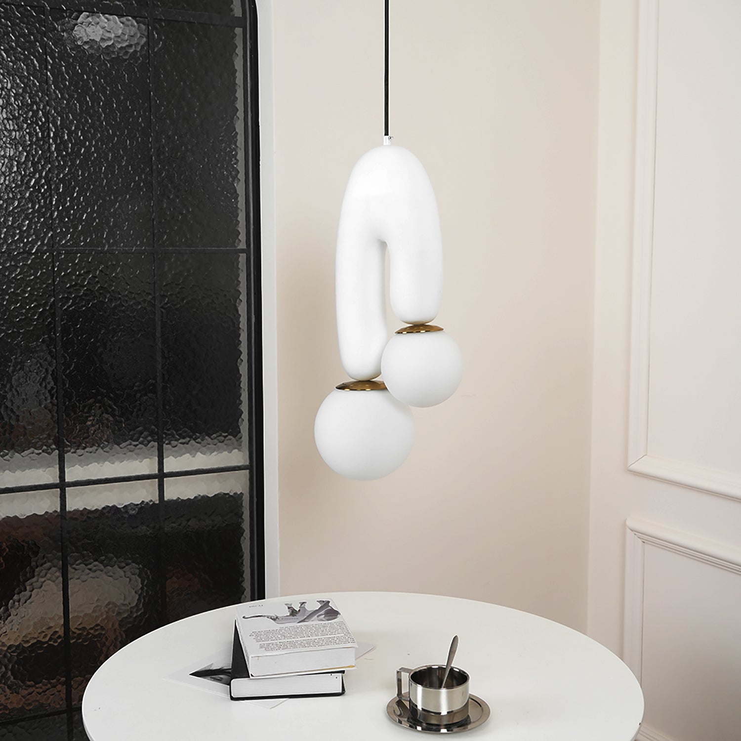 FENWICK CURVED GLASS HANGING LANTERN