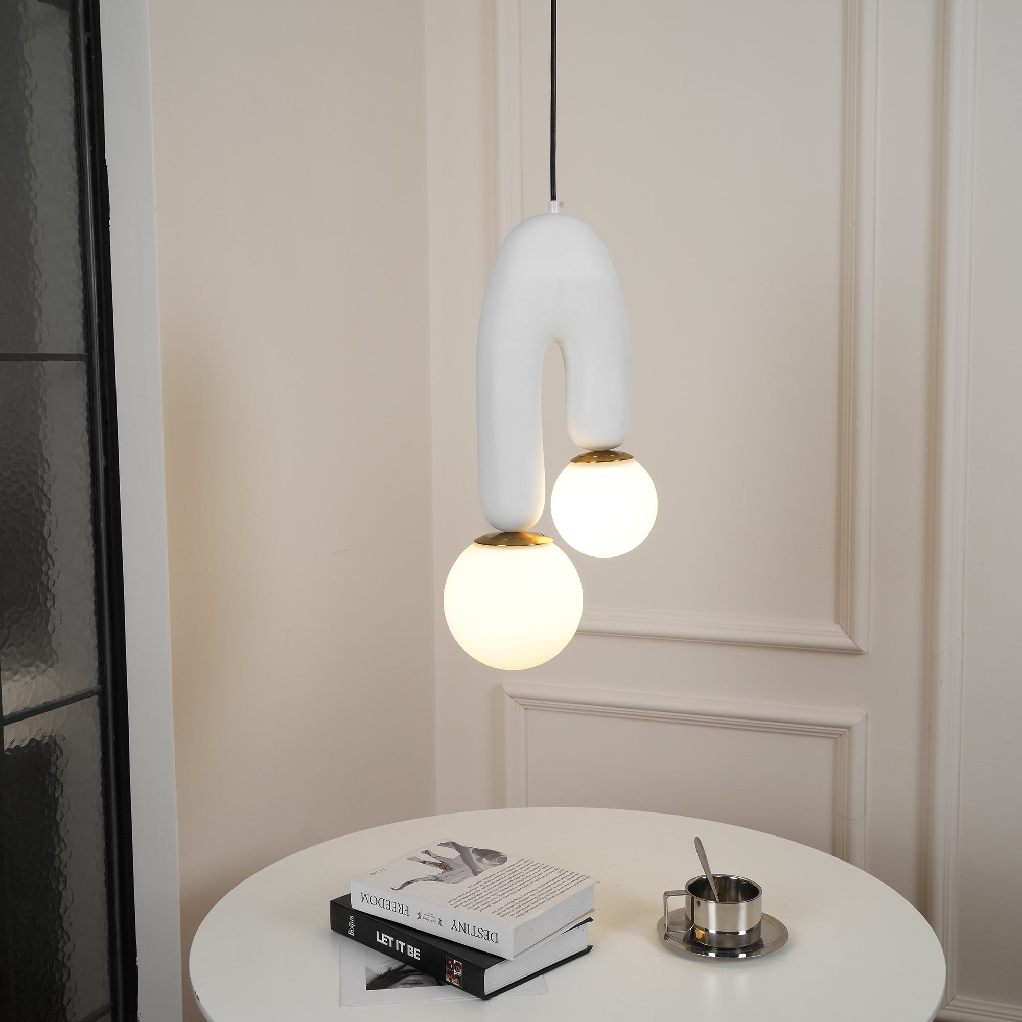 FENWICK CURVED GLASS HANGING LANTERN