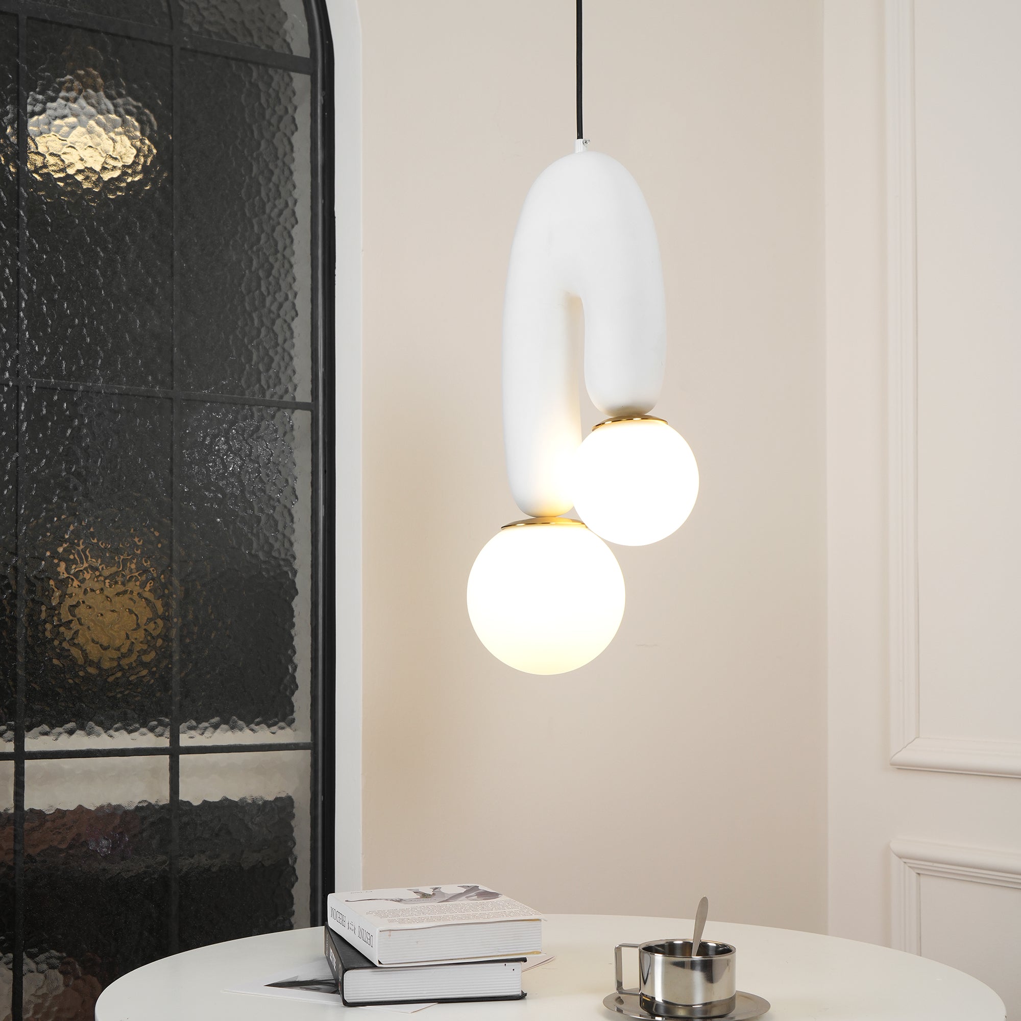 FENWICK CURVED GLASS HANGING LANTERN