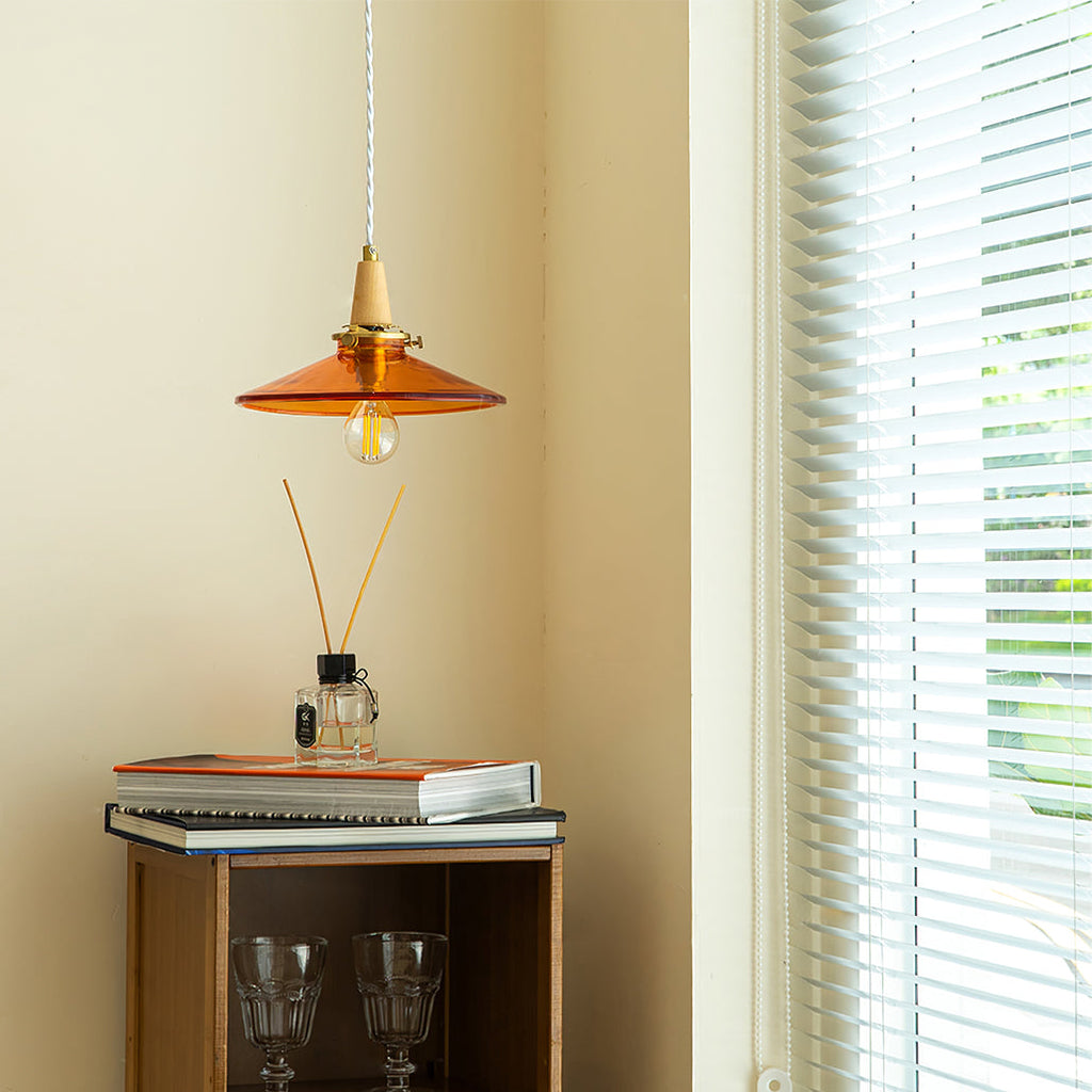 CARLISLE AMBER GLASS HANGING LANTERN