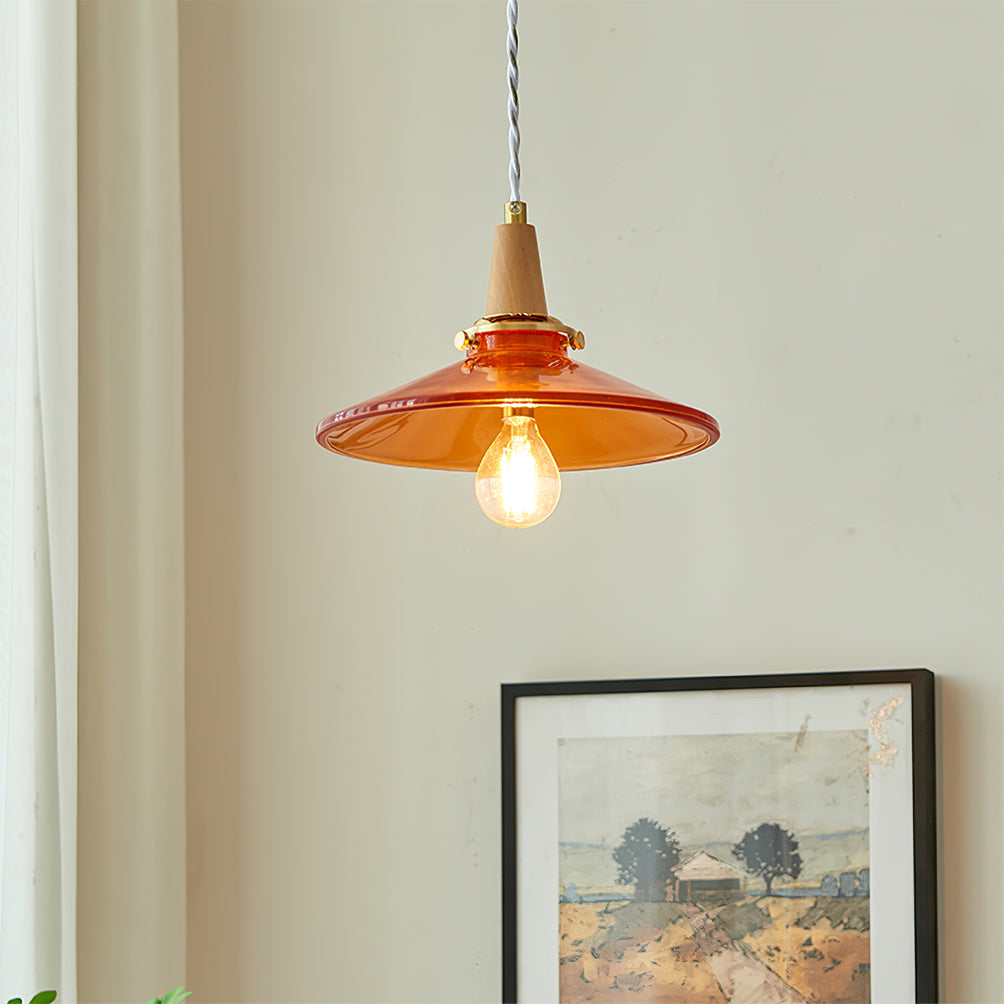 CARLISLE AMBER GLASS HANGING LANTERN