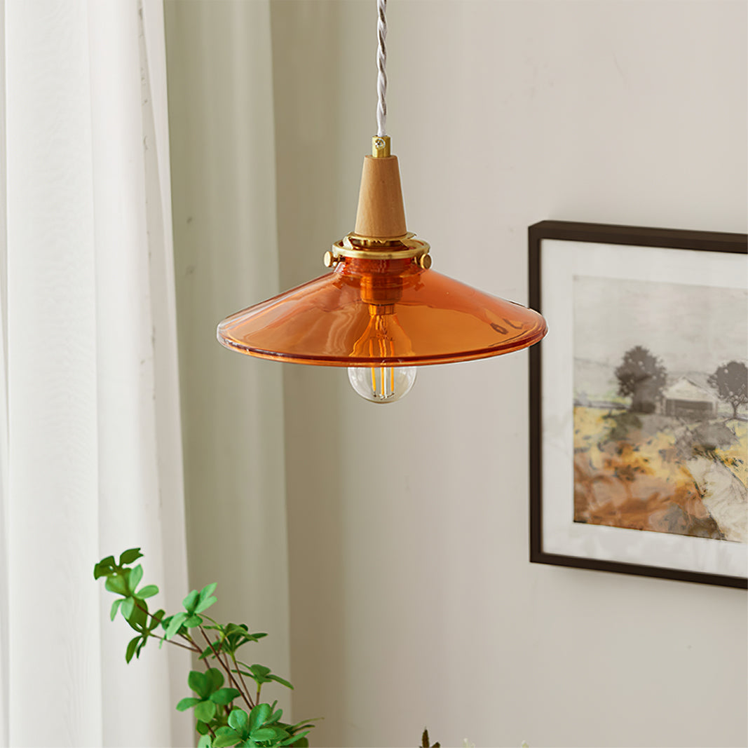 CARLISLE AMBER GLASS HANGING LANTERN