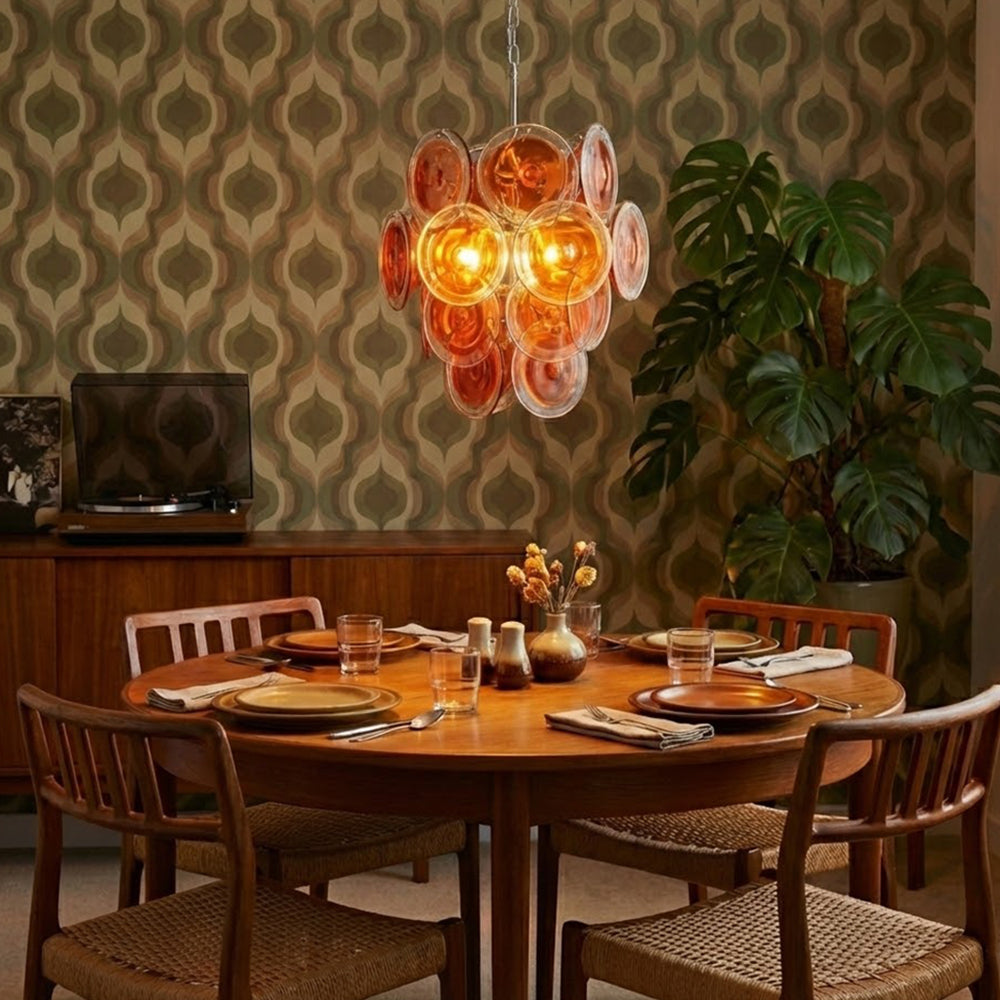 FIREBRAND TANGERINE CRYSTAL CEILING LANTERN