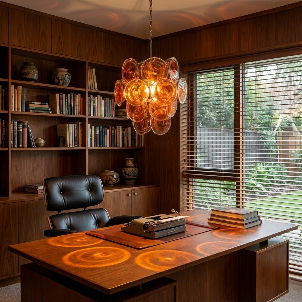 FIREBRAND TANGERINE CRYSTAL CEILING LANTERN