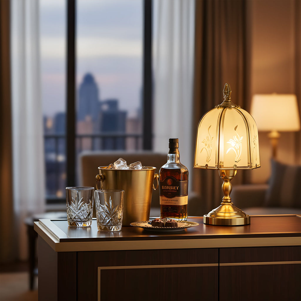 VIOLETTA CRYSTAL FLUTE TABLE LAMP