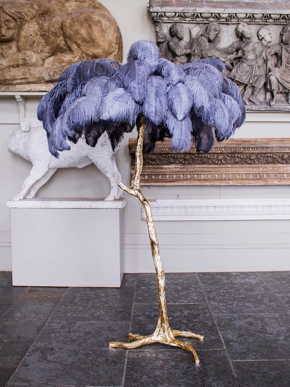 WINDSOR PLUME BRASS LAMP