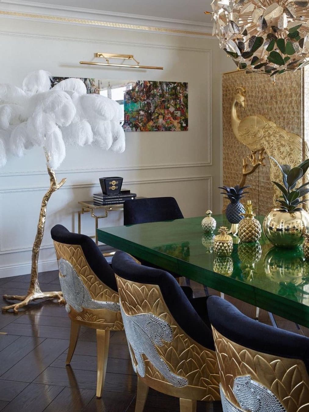 WINDSOR PLUME BRASS LAMP