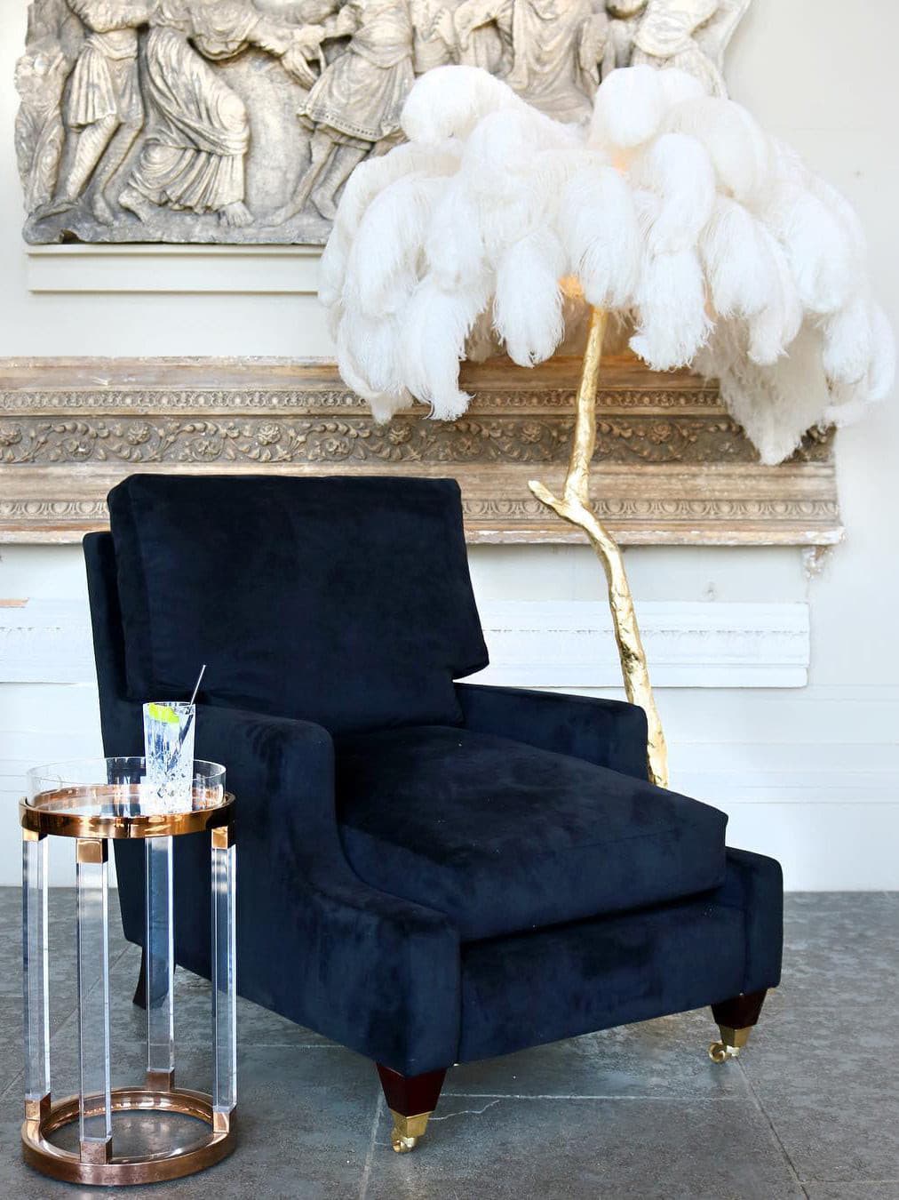 WINDSOR PLUME BRASS LAMP