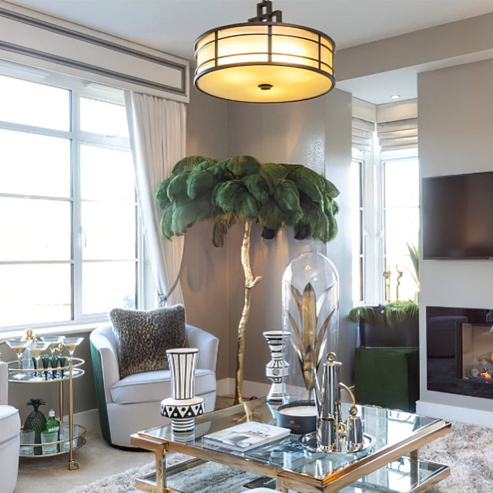 WINDSOR PLUME BRASS LAMP
