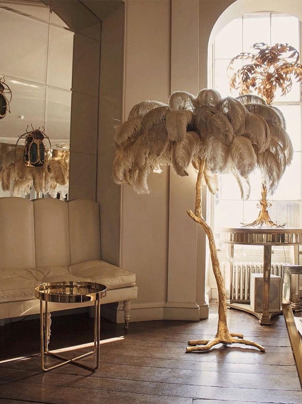 WINDSOR PLUME BRASS LAMP