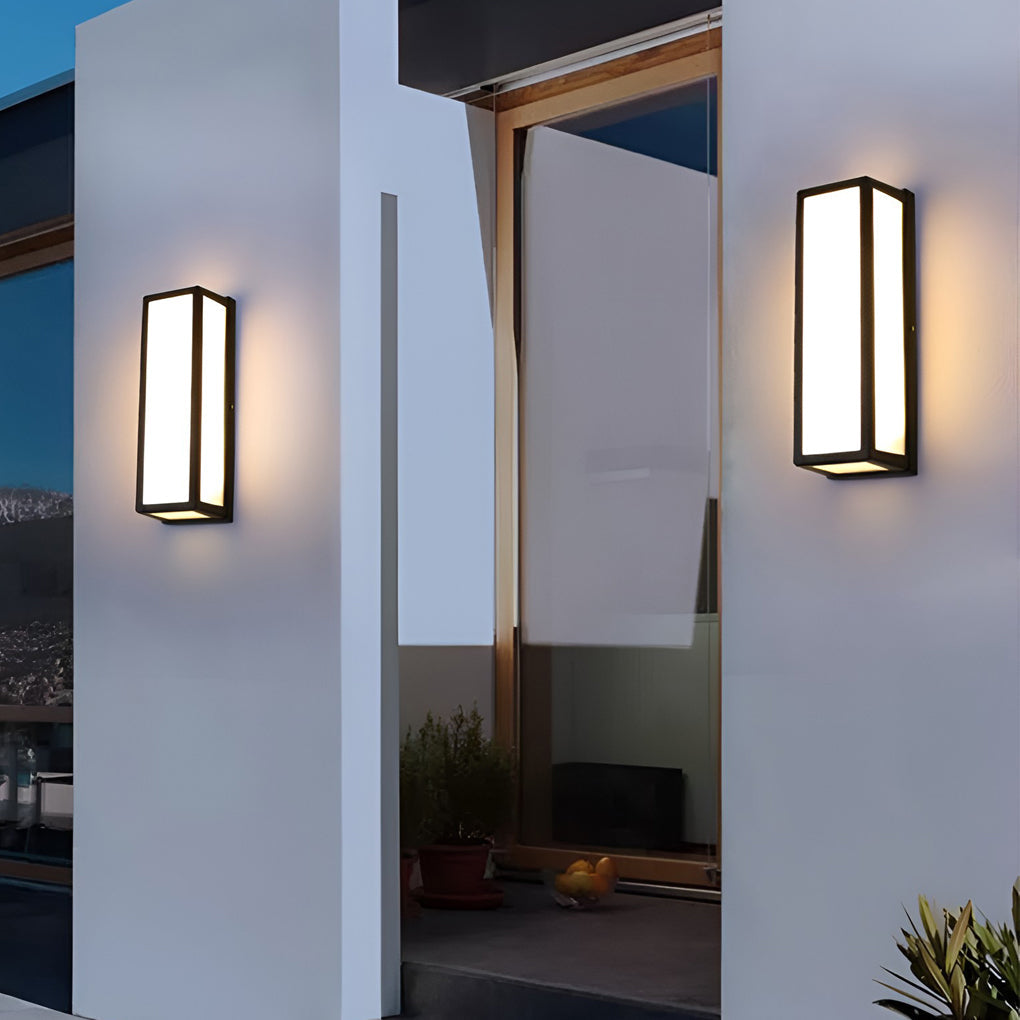 CHALFONT RECTANGULAR LED MOTION-ACTIVATED WALL LIGHT IN BLACK