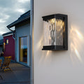 WINDSOR HARBOR AQUA-FUSED GLASS OUTDOOR WALL LIGHT